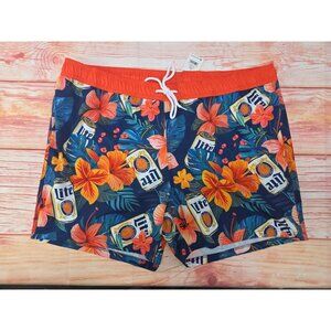 Miller Lite Hawaiian Floral Swim Shorts XXL
